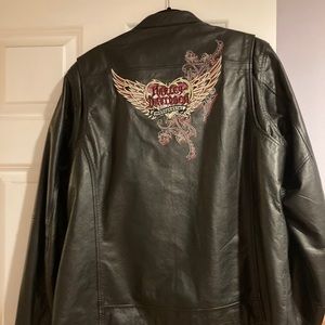Harley Davidson leather  Moto jacket women’s 1X